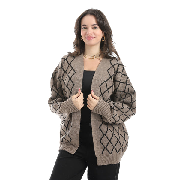 Long_Sleeves_Patterened_Caradign_-_Beige_&_Black