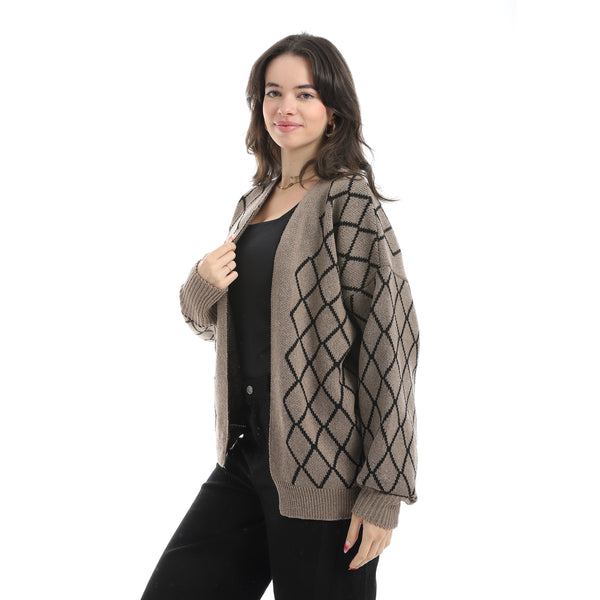 Long_Sleeves_Patterened_Caradign_-_Beige_&_Black