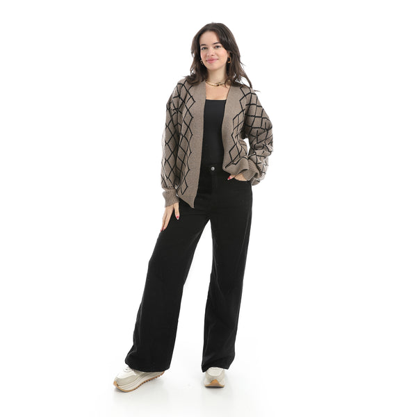 Long_Sleeves_Patterened_Caradign_-_Beige_&_Black