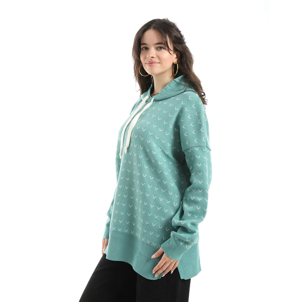 Long_Sleeves_Self_Patterened_Knitted_Pullover_-_Mint