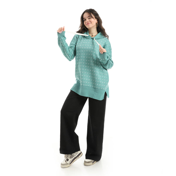 Long_Sleeves_Self_Patterened_Knitted_Pullover_-_Mint