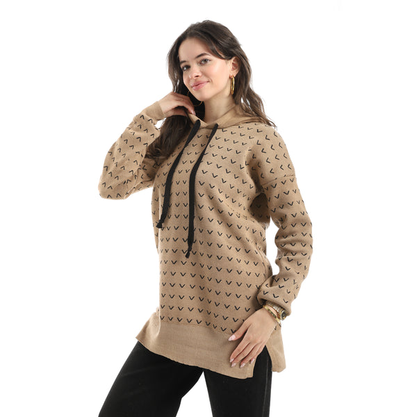 Long_Sleeves_Self_Patterened_Knitted_Pullover_-_Café