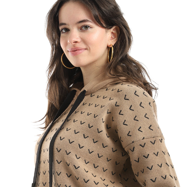 Long_Sleeves_Self_Patterened_Knitted_Pullover_-_Café