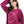 Printed_Round_Collar_Long_Sleeves_Dark_Pink_Sweatshirt_Purple