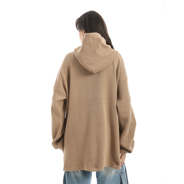 Oversize_Printed_Hooded_Collar_Beige_Hoodie_Beige