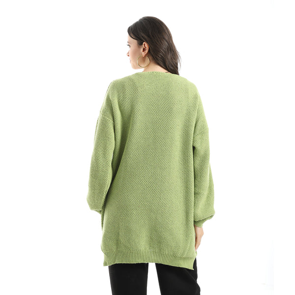 Long_Sleeves_Self_Patterened_Knitted_Pullover___Green