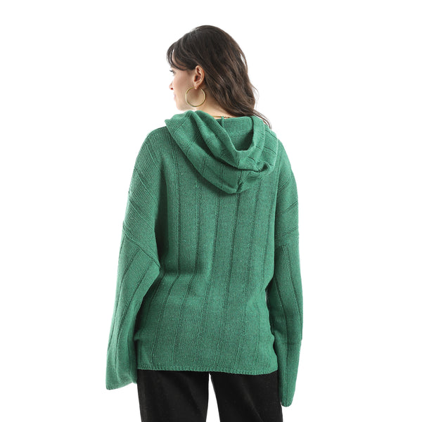 Long_Sleeves_Self_Patterened_Knitted_Pullover_-_Olive