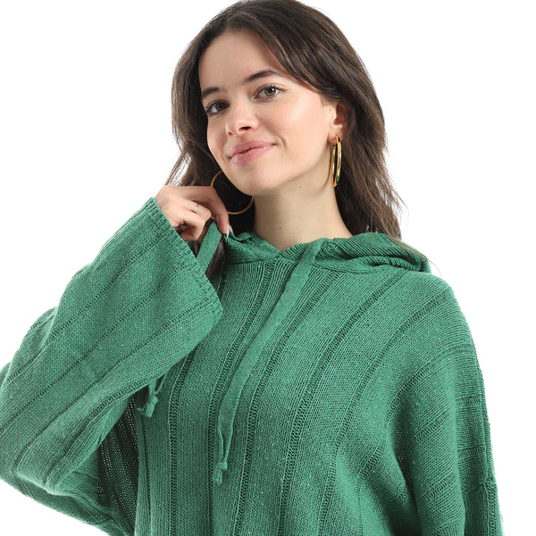 Long_Sleeves_Self_Patterened_Knitted_Pullover_-_Olive