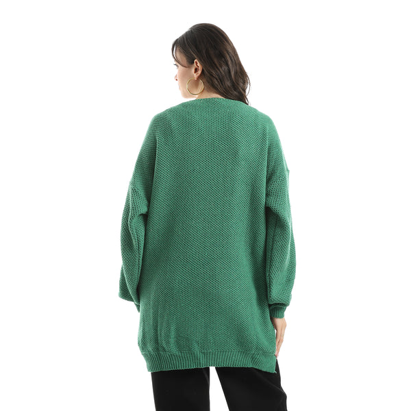 Long_Sleeves_Self_Patterened_Knitted_Pullover___Olive