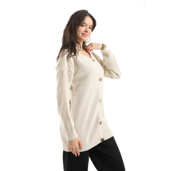 Long_Sleeves_Self_Patterened_Knitted_Pullover_-_Off_White