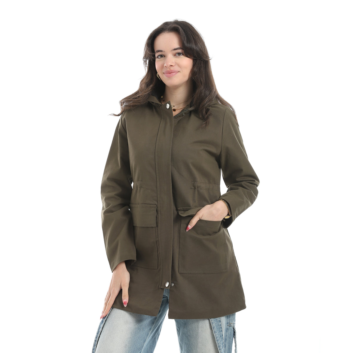Hooded_Long_Length_Buttons_&_Zipper_Closure_With_Sided_Pockets_Coat-Ol ...