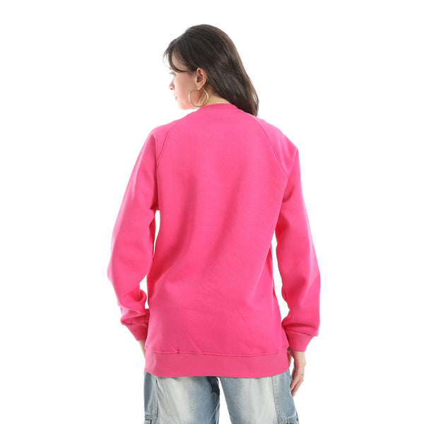 Embrodried_Long_Sleeves_Round_Collar_Sweatshirt_-_Pink