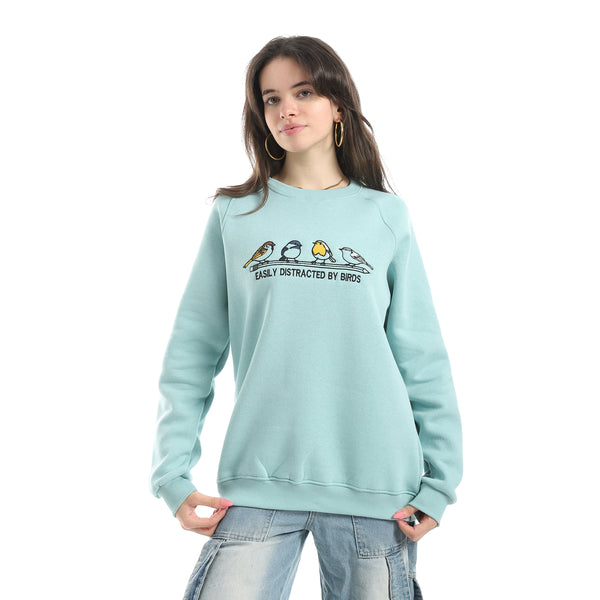Embrodried_Long_Sleeves_Round_Collar_Sweatshirt_-_Mint_Green