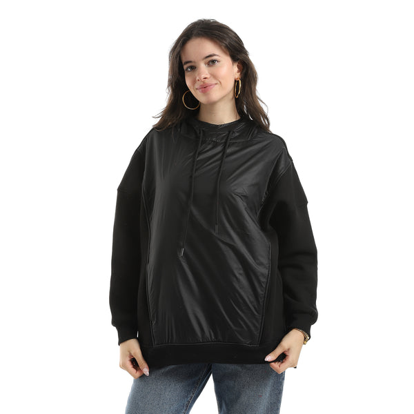 Comfy_Hooded_Long_Sleeves_Trendy_Sweatshirt__Black