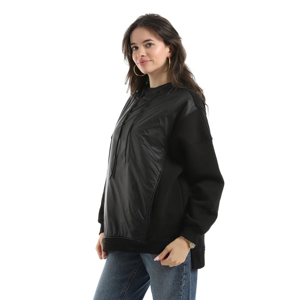 Comfy_Hooded_Long_Sleeves_Trendy_Sweatshirt__Black