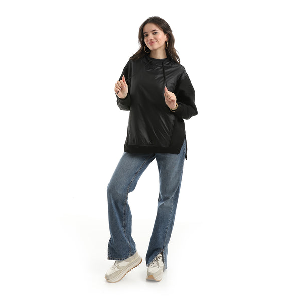 Comfy_Hooded_Long_Sleeves_Trendy_Sweatshirt__Black