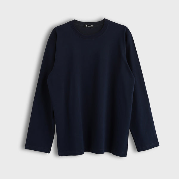 Crew_Neck_Long_Sleeve_Shirt_-_Navy_Blue