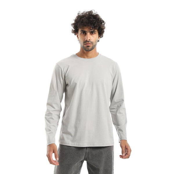 Basic_Long_Sleeves_Light_Round_Collar_Grey_T_Shirt