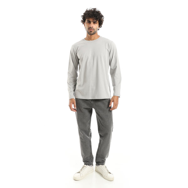 Basic_Long_Sleeves_Light_Round_Collar_Grey_T_Shirt