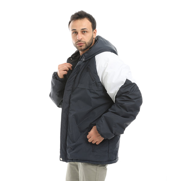 Hooded_Waterproof_Zipper_Closure_Jacket-_Navy_&_White_