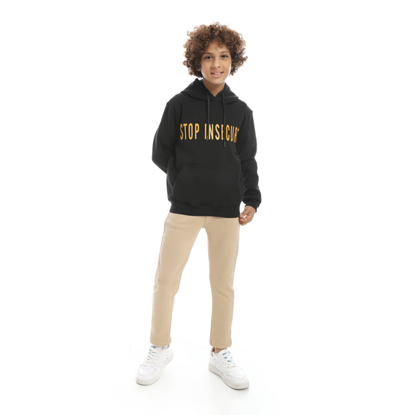 Self_Patterened_Beige_Elastic_Waist_Casual_Pants_Beige