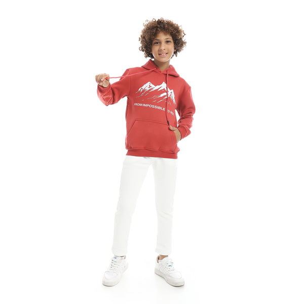 Self_Patterened_White_Elastic_Waist_Casual_Pants_White