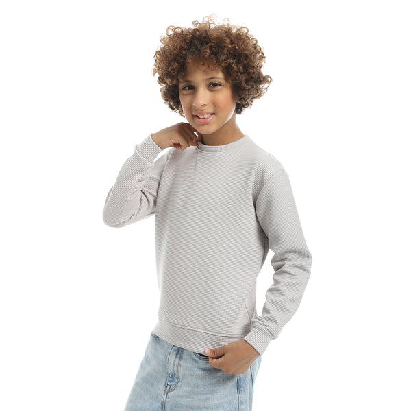 Self_Patterened_Light_Grey_Long_Sleeves_Pullover_Grey