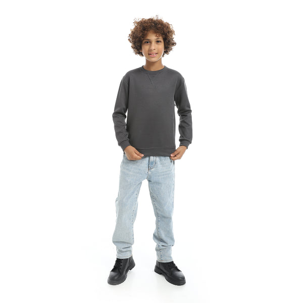 Self_Patterened_Dark_Grey_Long_Sleeves_Pullover_Grey