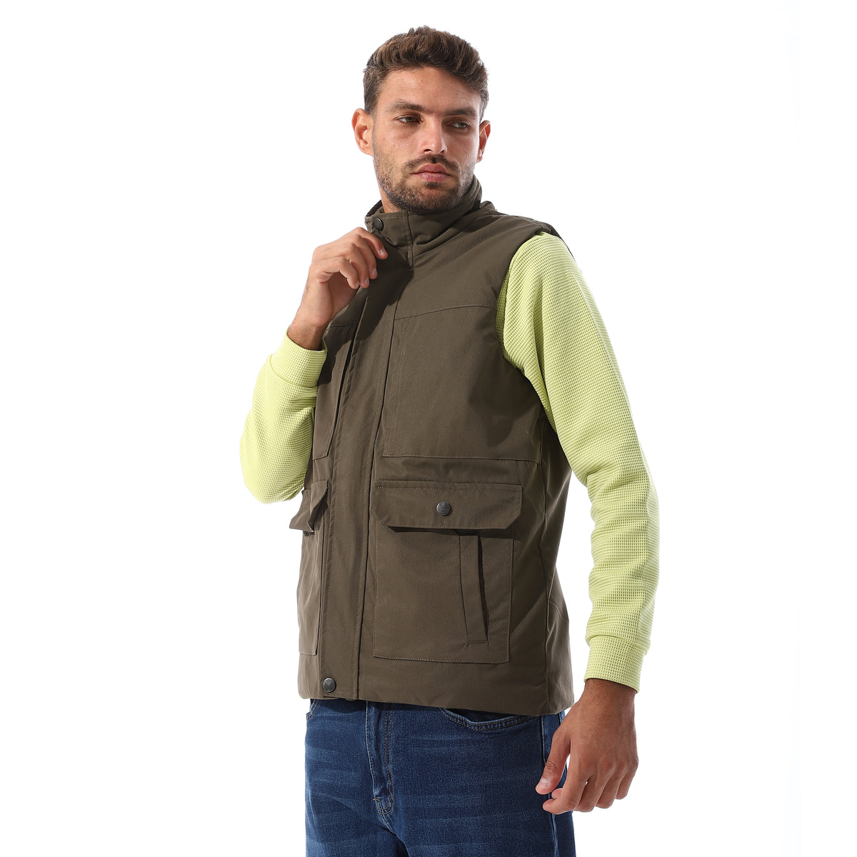 Multiple_front_flap_pockets_Vest_-_Olive