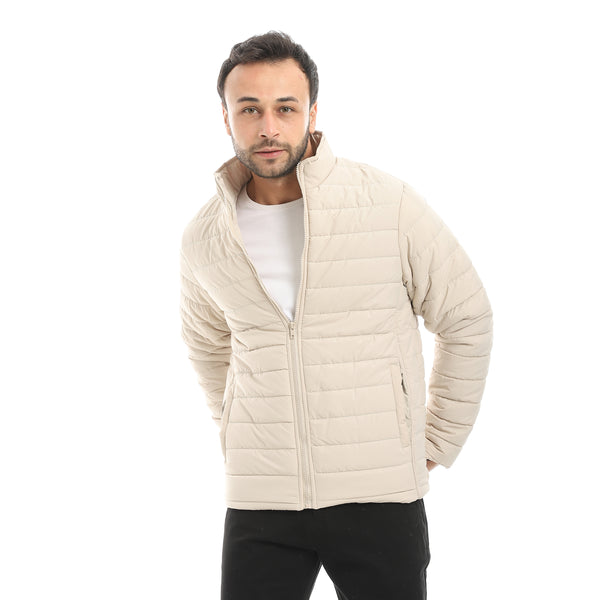 Pump_Self_Patterned_Long_Sleeves_Jacket_-beige