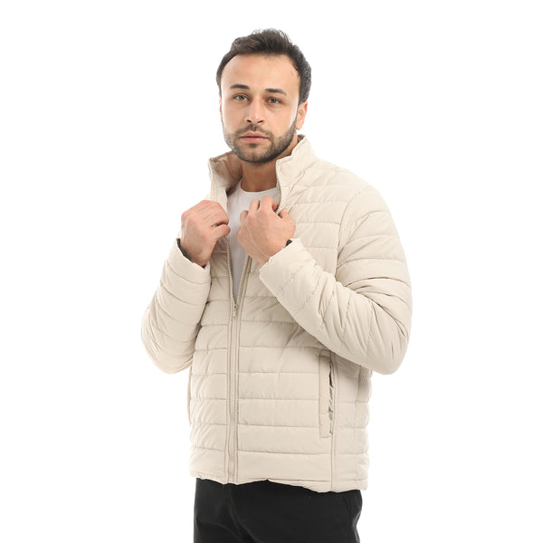 Pump_Self_Patterned_Long_Sleeves_Jacket_-beige