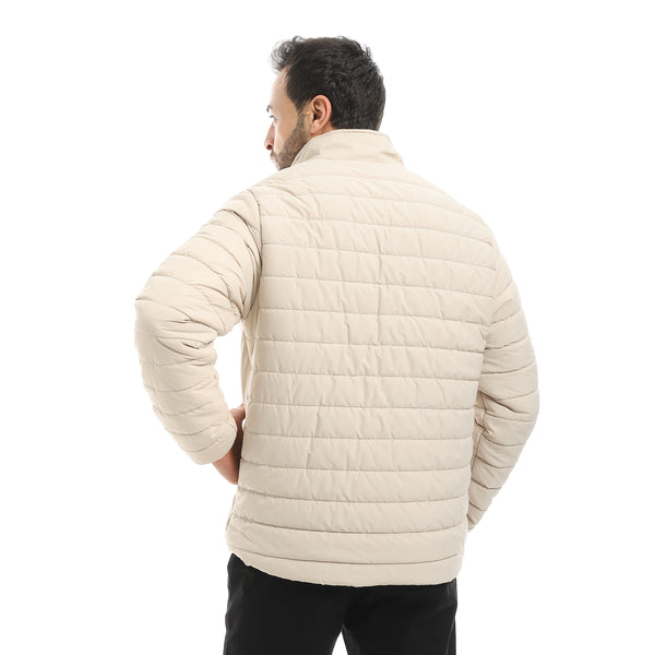 Pump_Self_Patterned_Long_Sleeves_Jacket_-beige