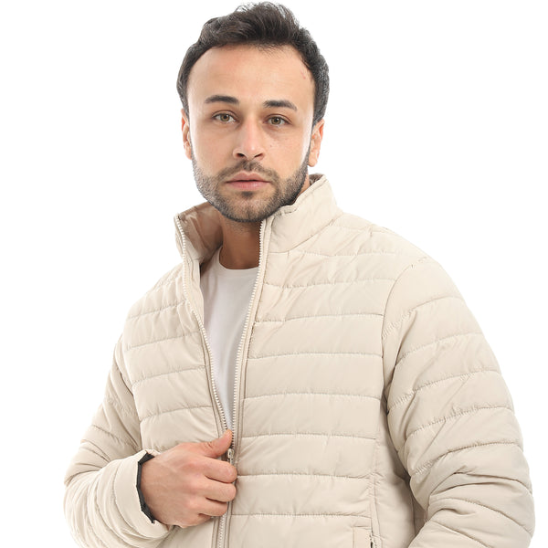 Pump_Self_Patterned_Long_Sleeves_Jacket_-beige