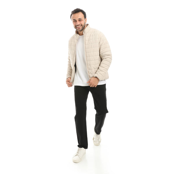 Pump_Self_Patterned_Long_Sleeves_Jacket_-beige