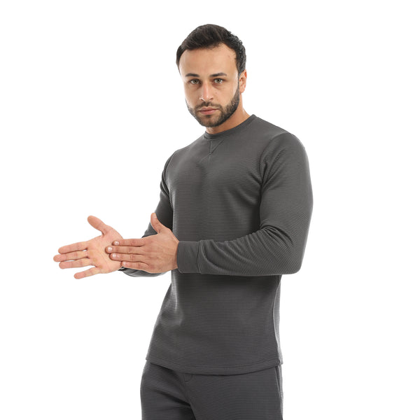 Dark_Grey_Round_Collar_Long_Sleeves_Plain_Sweatshirt-Dark_Grey