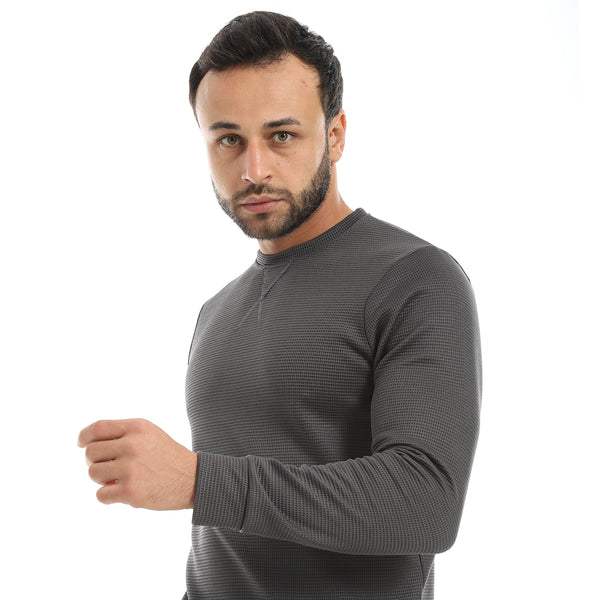 Dark_Grey_Round_Collar_Long_Sleeves_Plain_Sweatshirt-Dark_Grey