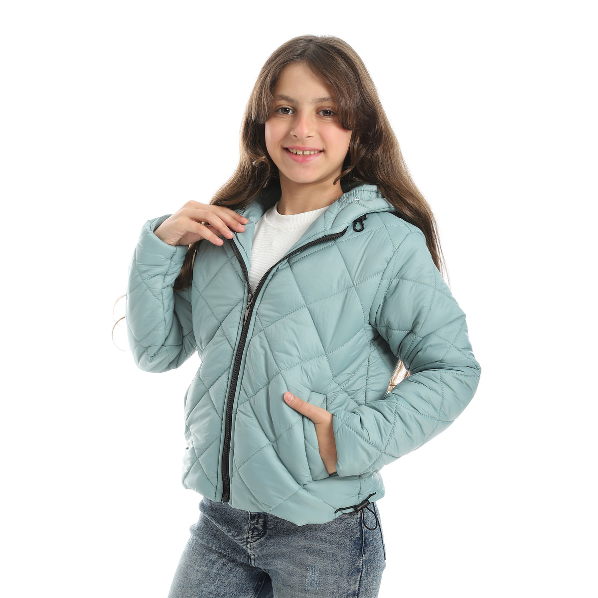 Full_Zipper_Closure_Hooded_Pump_Jacket_-_Mint – Andora