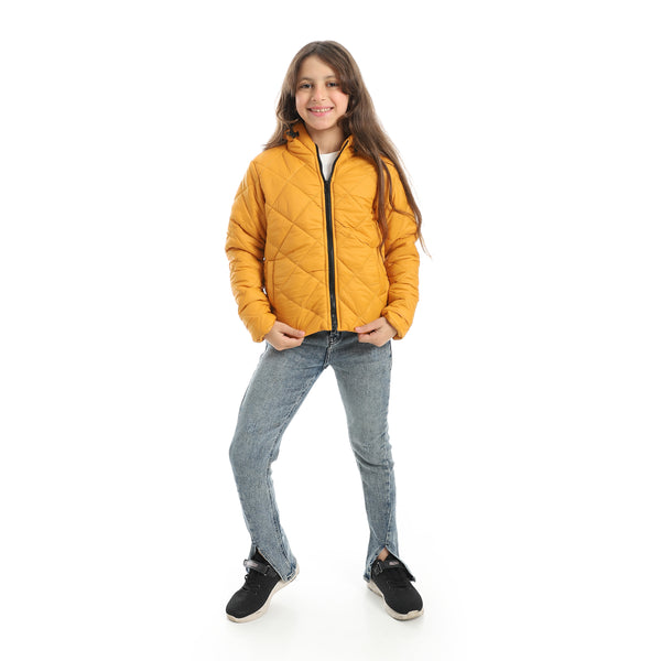 Full_Zipper_Closure_Hooded_Pump_Jacket_-_Mustard