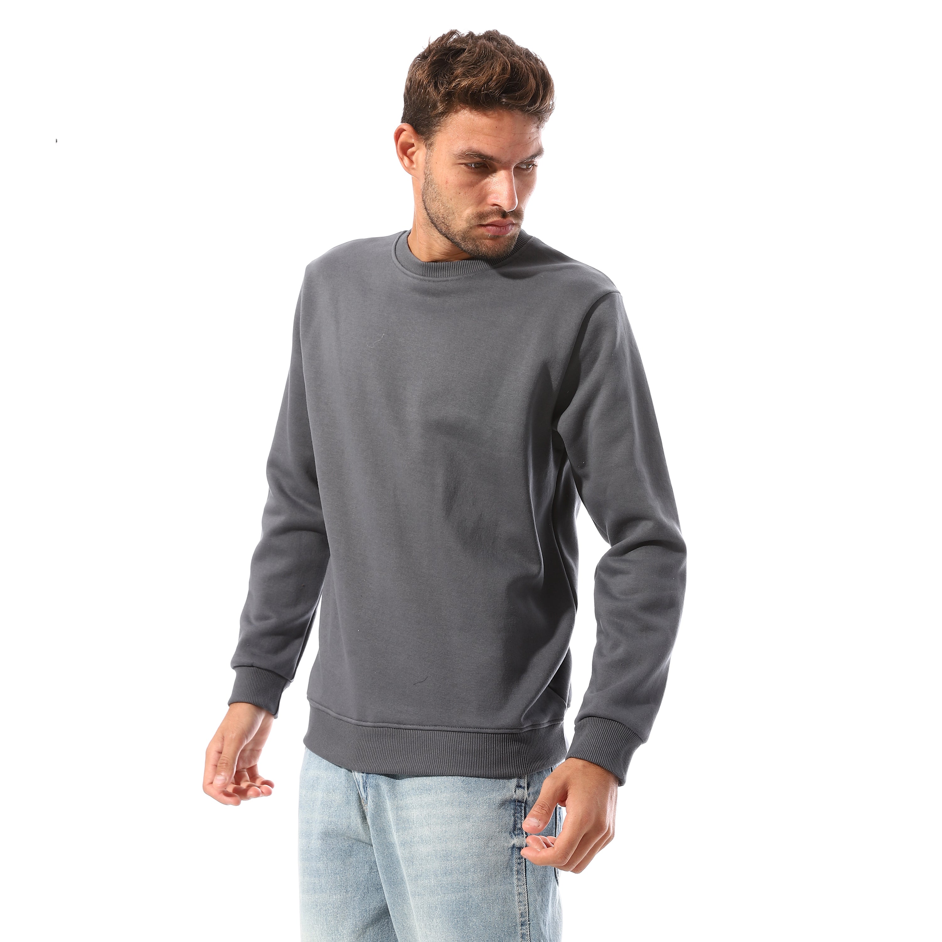 Round_Neck_Sweatshirt_With_Ribbed_Elastic_Hem_-_Grey