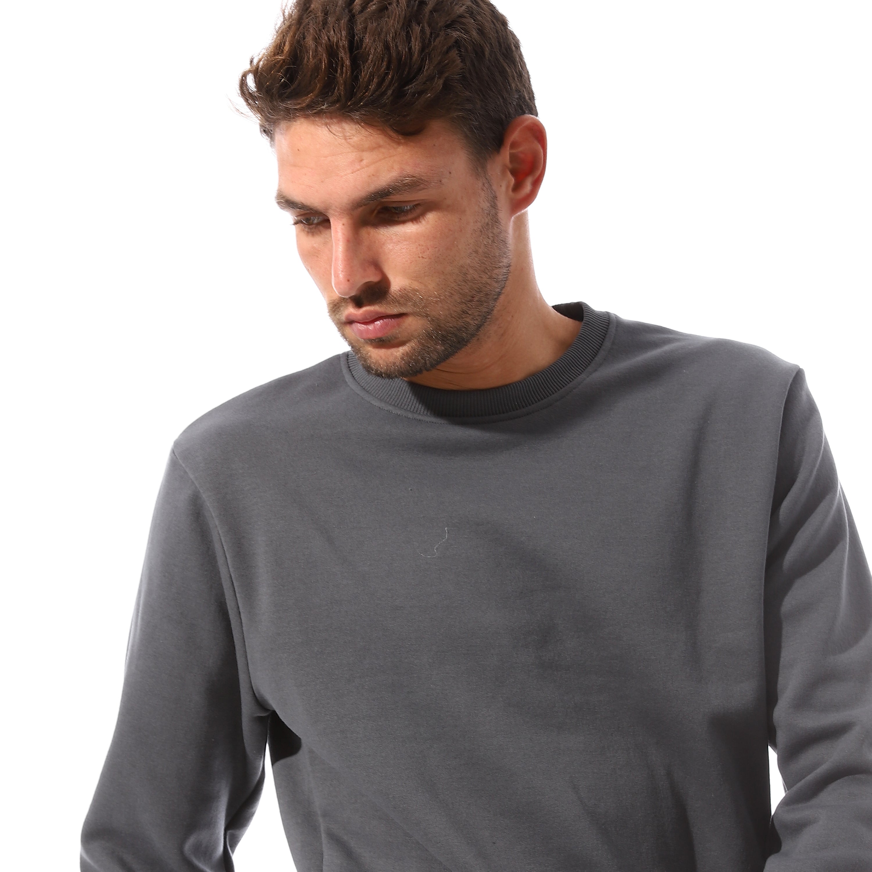 Round_Neck_Sweatshirt_With_Ribbed_Elastic_Hem_-_Grey