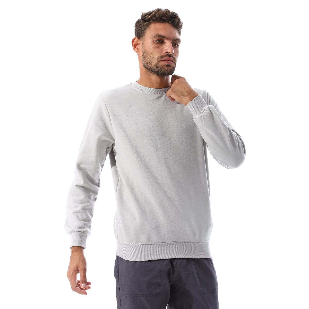 Plain_Basic_Men_Slip_On_Sweatshirt_-_Grey