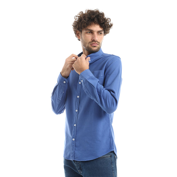 Casual_Royal_Blue_Long_Sleeve_Shirt-Royal_Blue