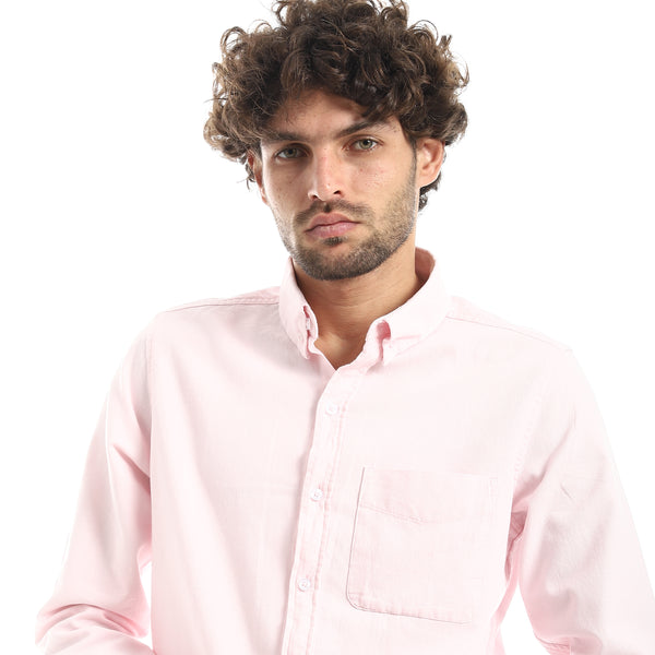 Casual_Powder_Pink_Long_Sleeve_Shirt-Powder_Pink