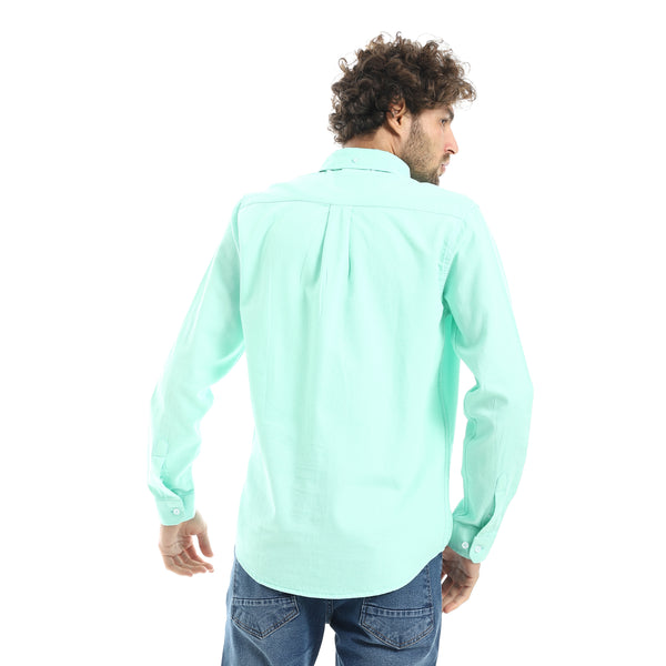 Casual_Aqua_Blue_Long_Sleeve_Shirt-Aqua_Blue