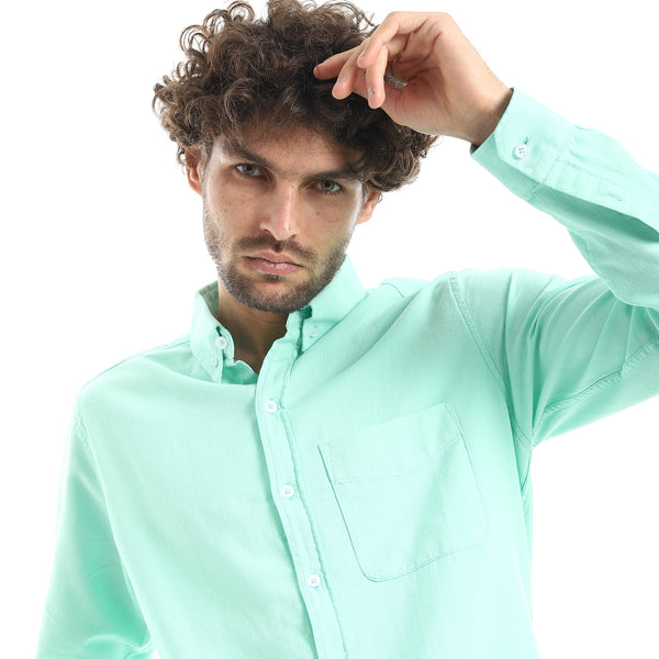 Casual_Aqua_Blue_Long_Sleeve_Shirt-Aqua_Blue