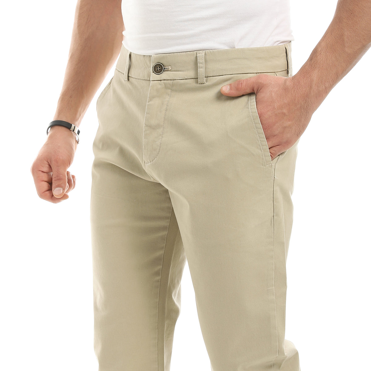 Gabardine_Buttons_&_Zipper_Closure_Regular_Fit_Pants-Beige – Andora