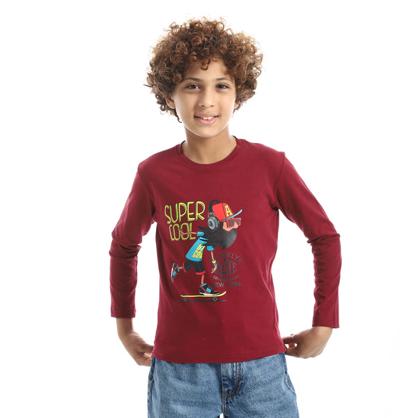 Boys_Printed_Long-Sleeve_Shirt_–_Dark_Red