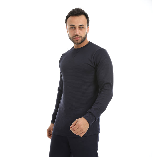 Navy_Blue_Round_Collar_Long_Sleeves_Plain_Sweatshirt-Navy_Blue