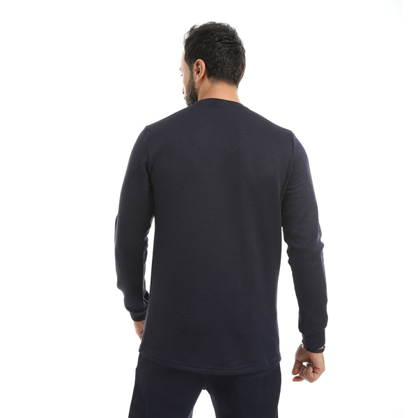 Navy_Blue_Round_Collar_Long_Sleeves_Plain_Sweatshirt-Navy_Blue