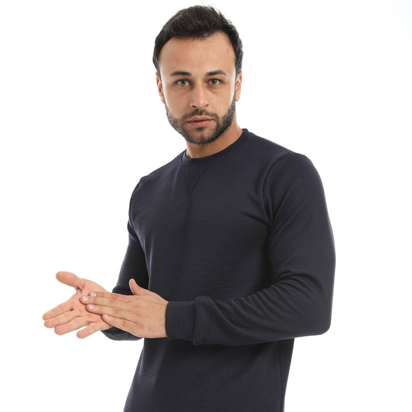 Navy_Blue_Round_Collar_Long_Sleeves_Plain_Sweatshirt-Navy_Blue
